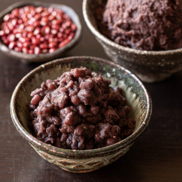 Homemade Japanese red bean paste — anko made with adzuki beans