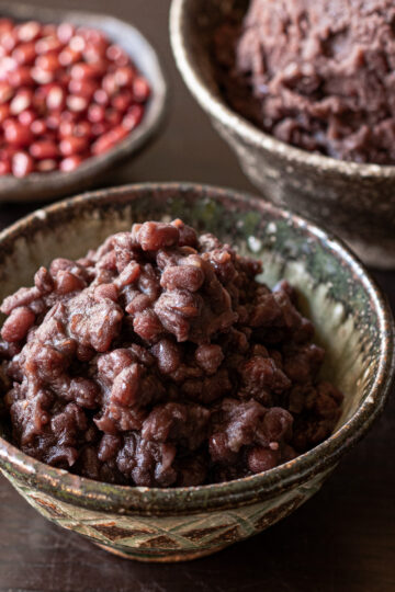 Homemade Japanese red bean paste — anko made with adzuki beans