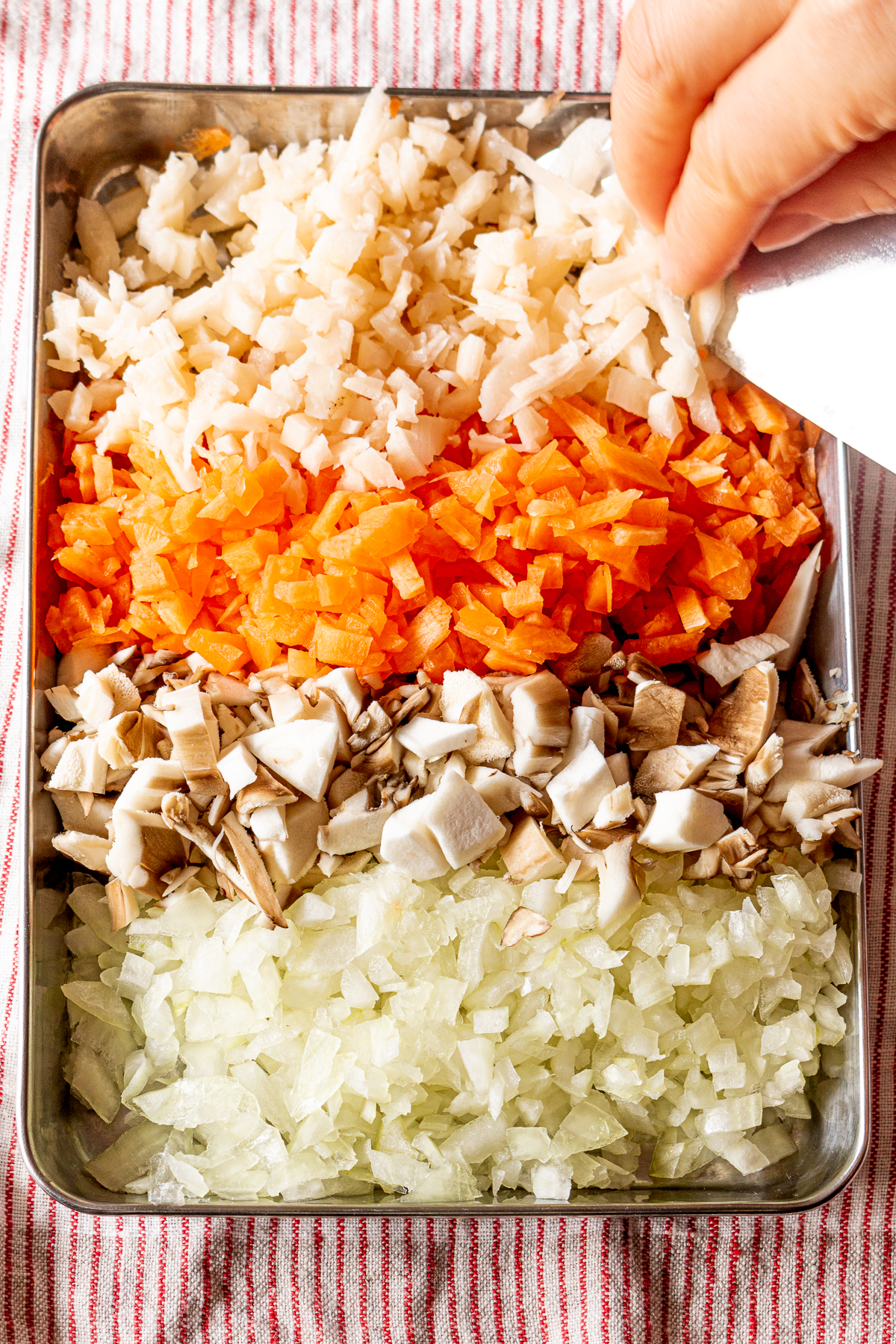 Roughly chopped vegetables
