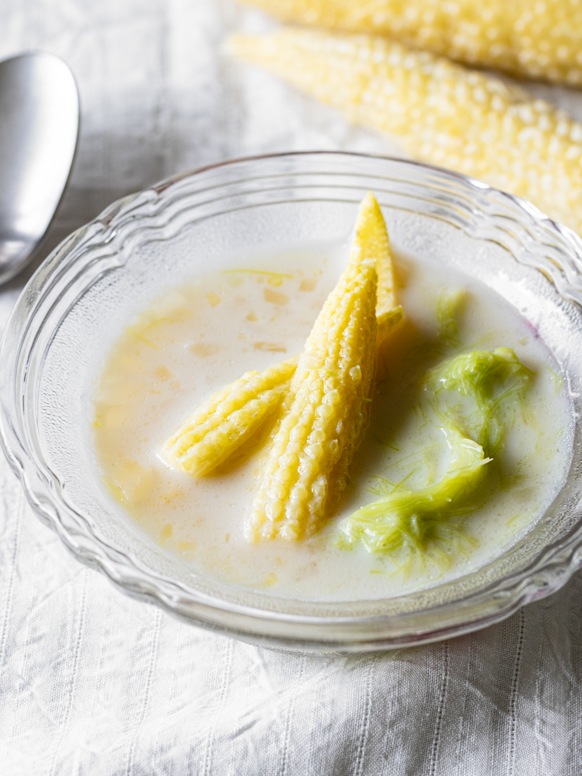 Vegan Chilled Baby Corn Soup