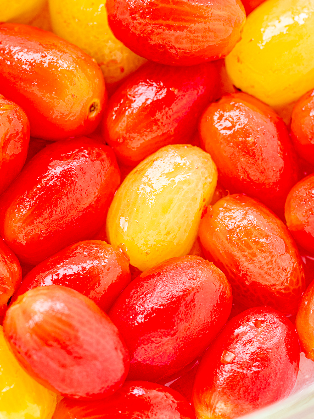 Just Mixed: Cherry Tomatoes and Plum Syrup – Start of Marination