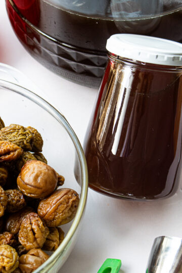 bottled Korean plum extract (maesil-cheong)
