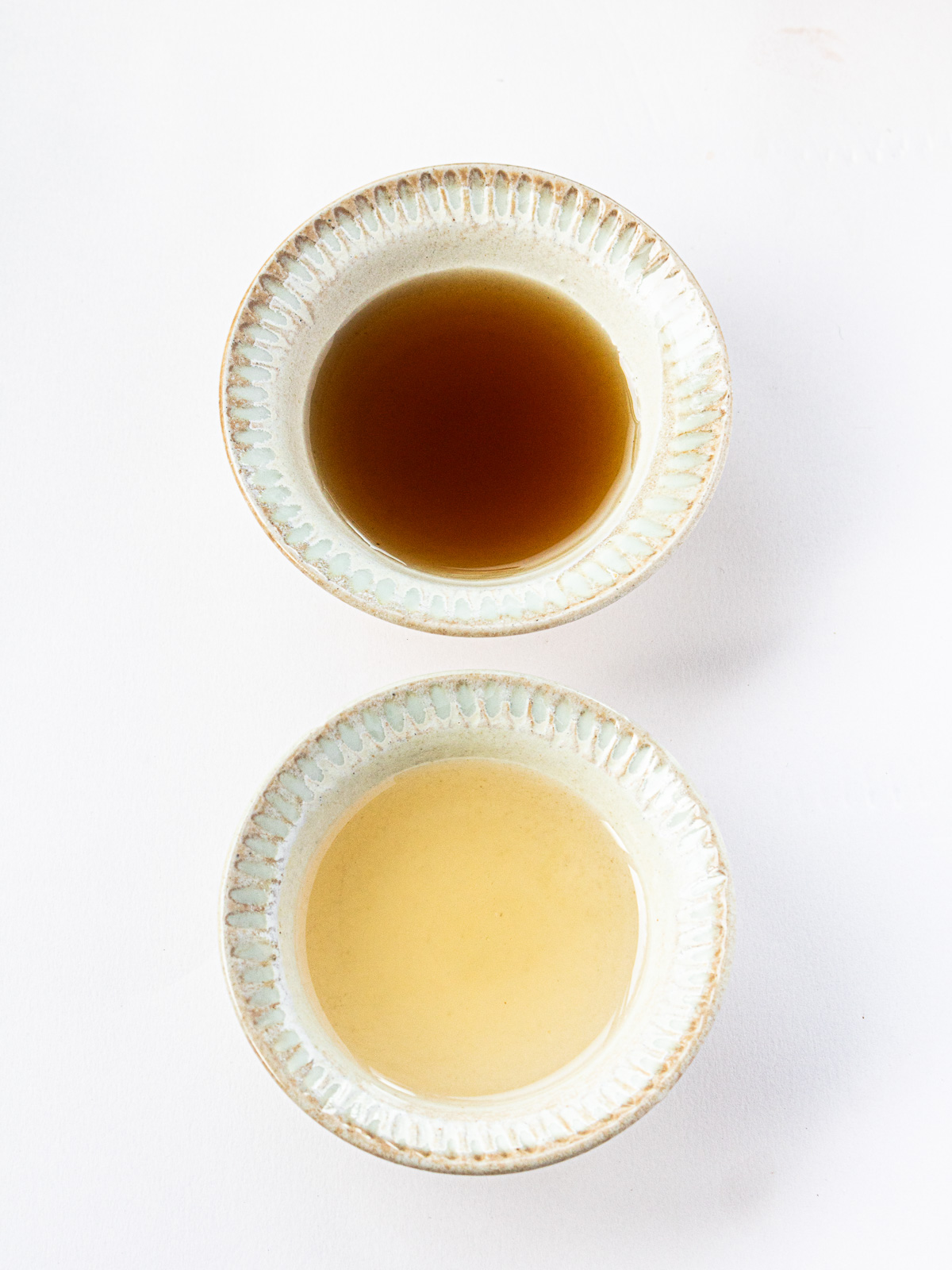 Amber-colored Korean plum extract and ligher-color Japanese plum syrup