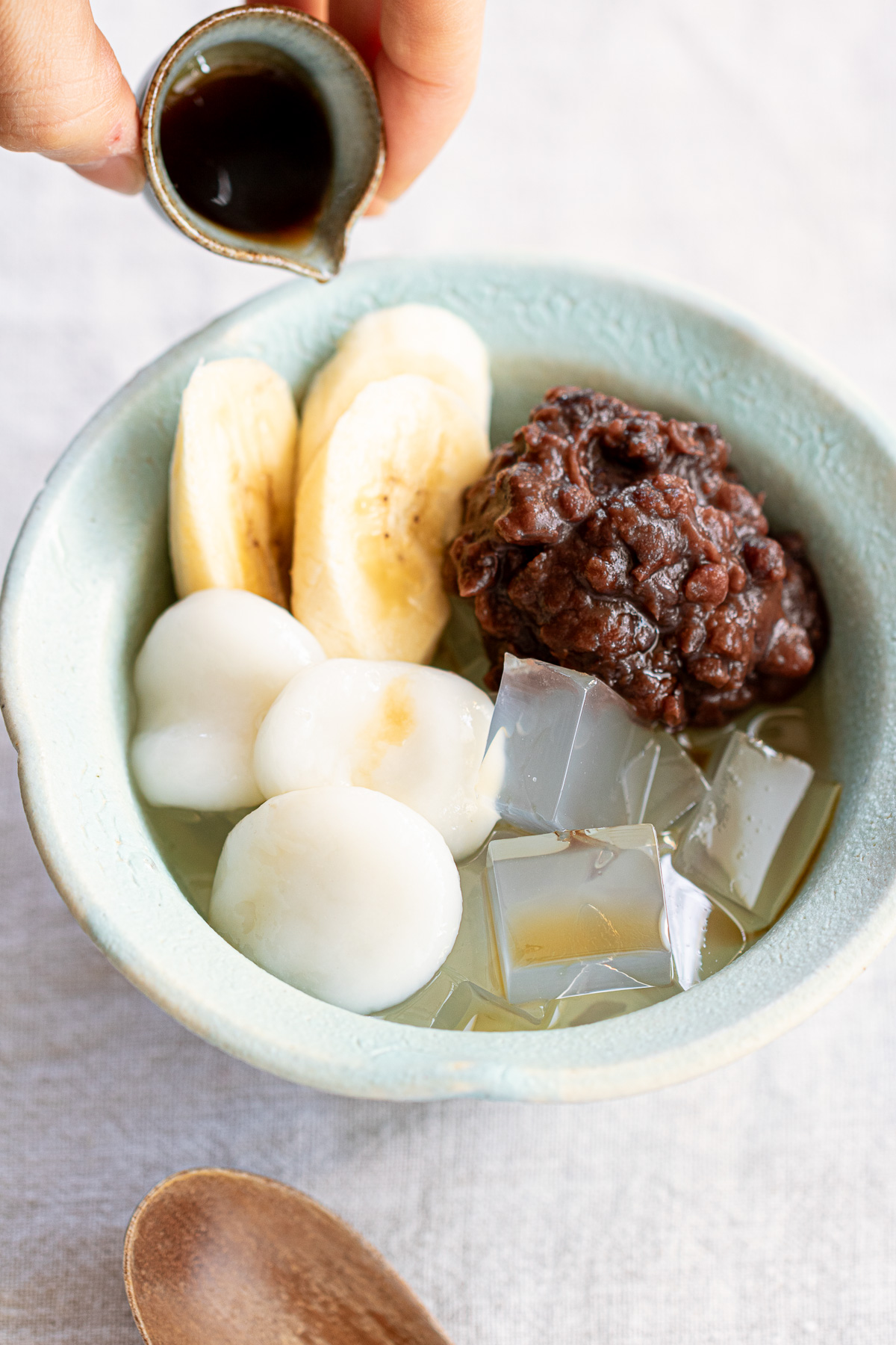 Shiratama Anmitsu with homemade kuromitsu – perfect vegan Japanese dessert