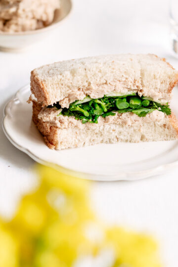 soybean hummus vegan sandwich