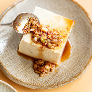 Cold Tofu with Refreshing Korean Sauce (Yangnyeomjang)