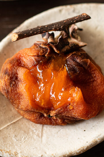 homemade dried persimmon, anpo-gaki-style