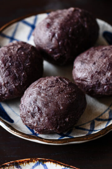 Homemade ohagi with lightly sweetened tsubu-an — a traditional Japanese sweet rice ball recipe