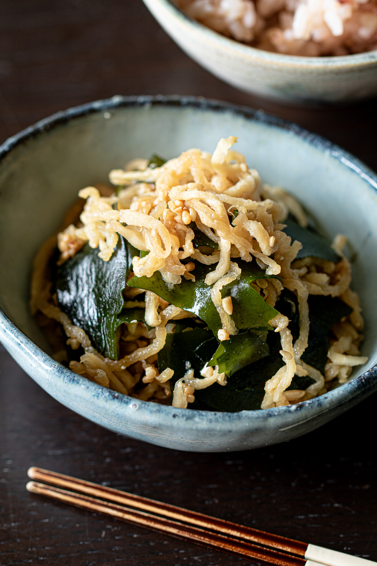 dried daikon radish and seaweed salad