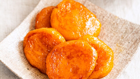 甘辛ダレが絶品! もちもち! カボチャもち(団子)::ヴィーガンレシピ