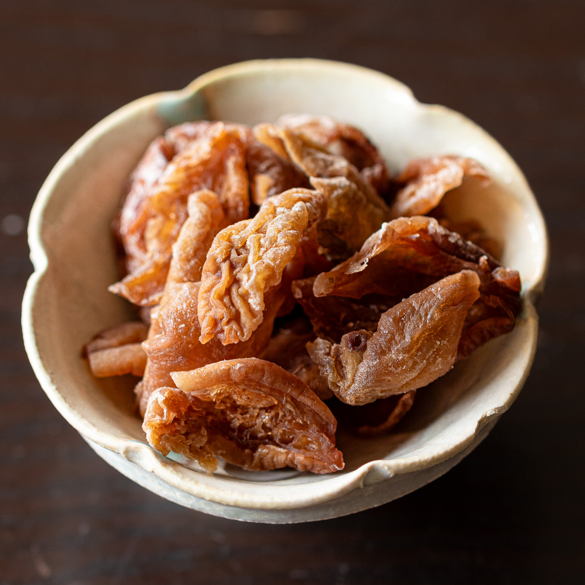 メシルチョンの残り梅を干したドライ梅。ロウェイストなヴィーガンおやつ