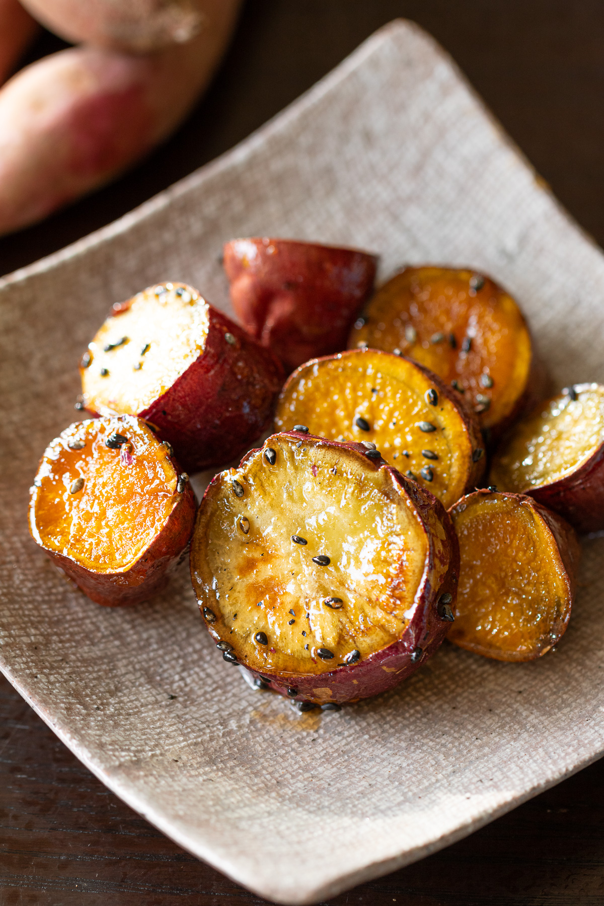 甘辛いタレが絶妙な揚げない大学芋