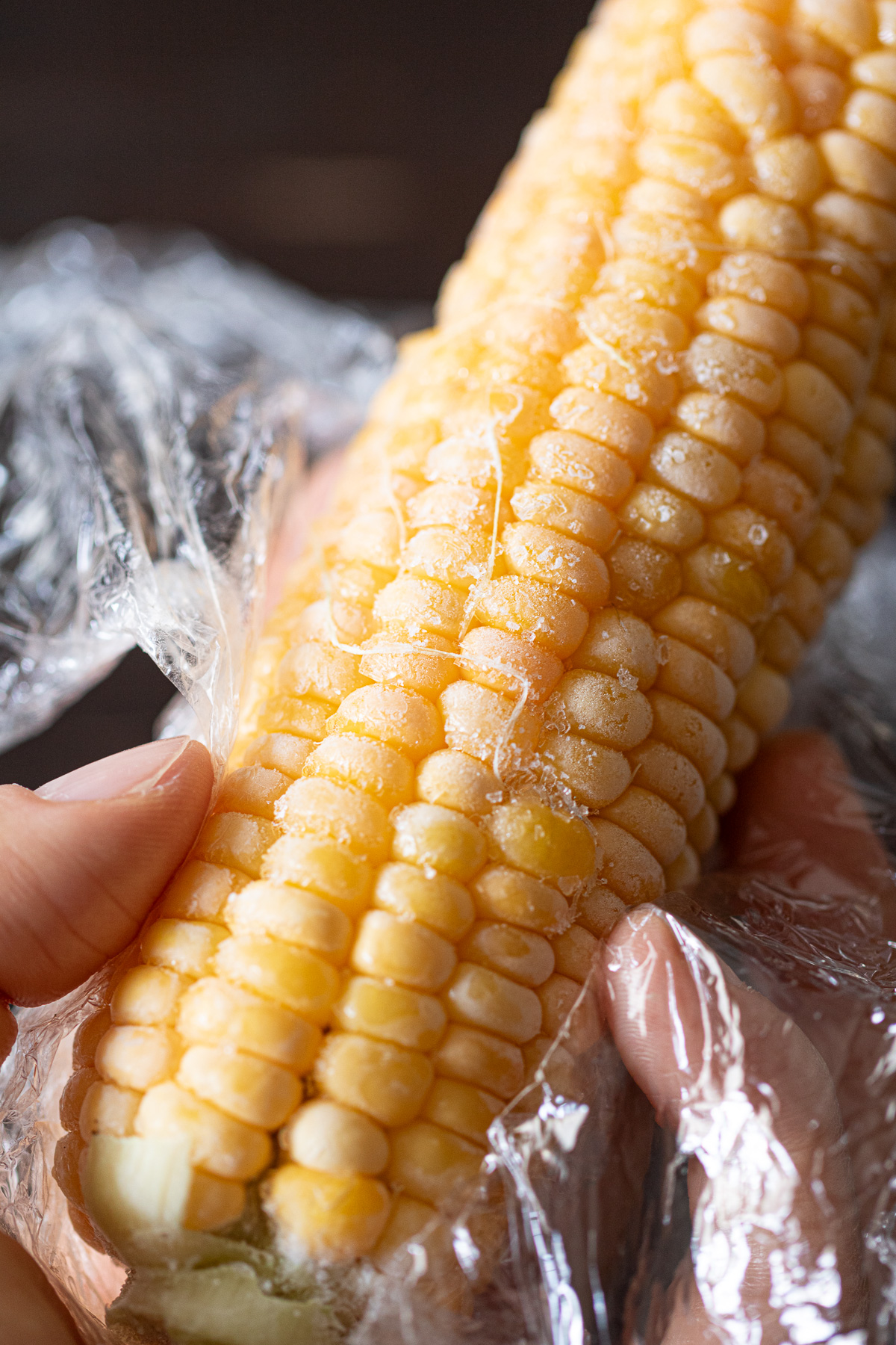 とうもろこしのお粥に使った冷凍しておいたとうもろこし