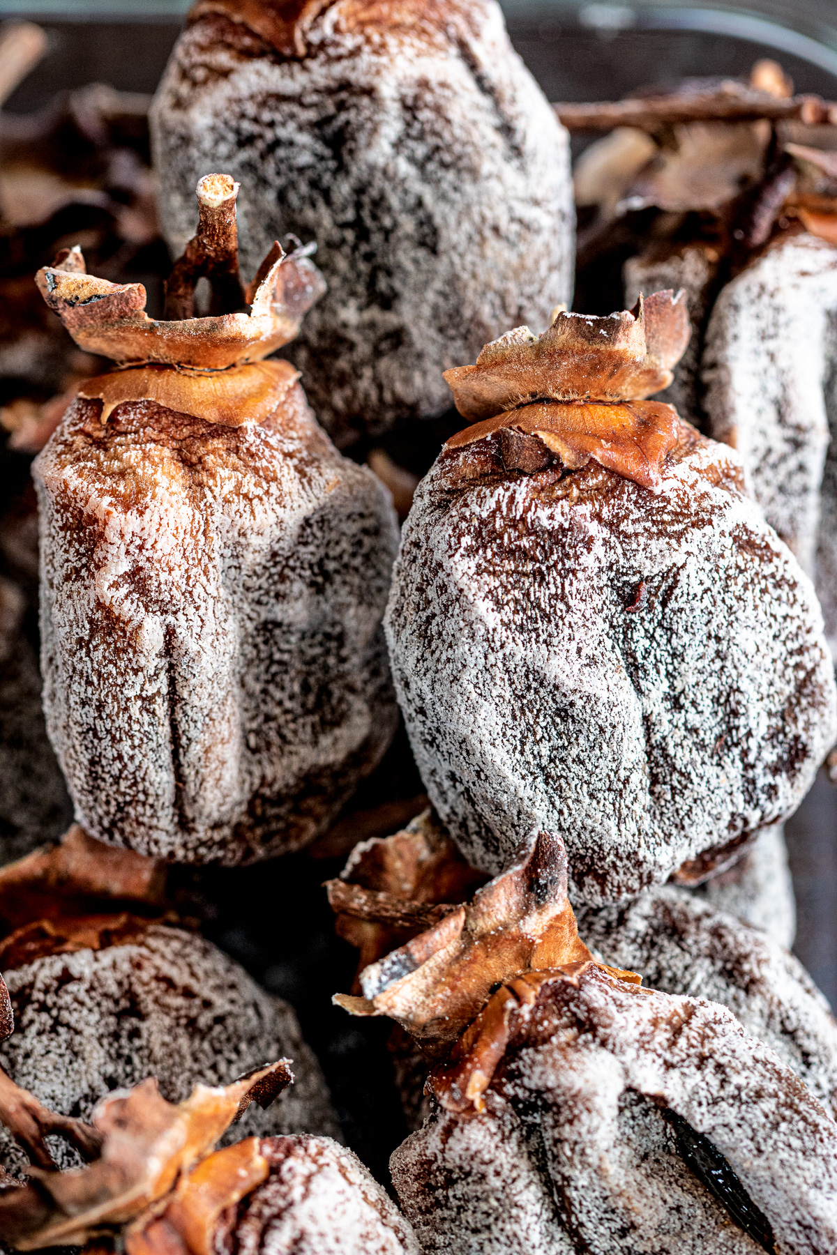 柿霜のついた干し柿