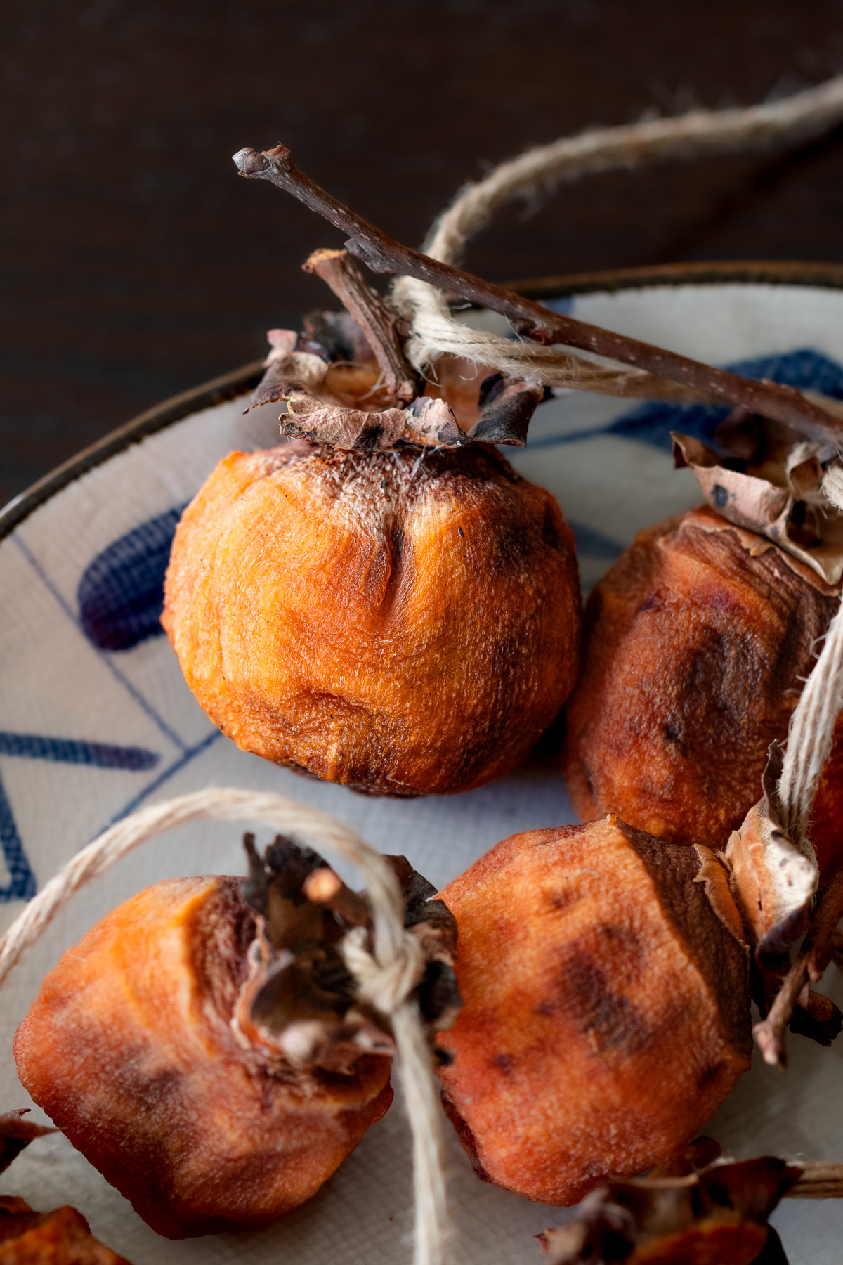 完成した手作り干し柿 無添加で好みの硬さ