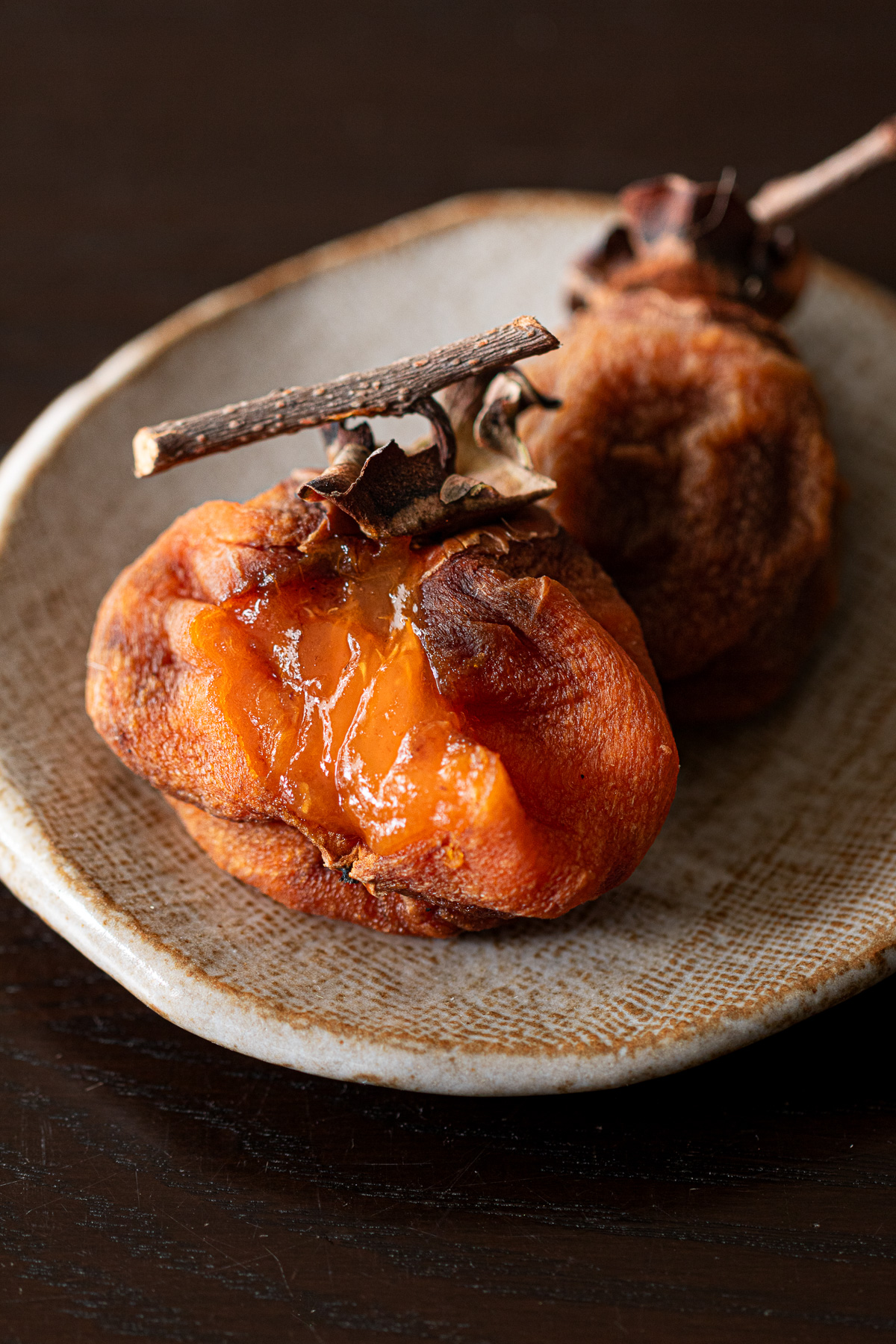 半生の干し柿 あんぽ柿風 トロッとした食感