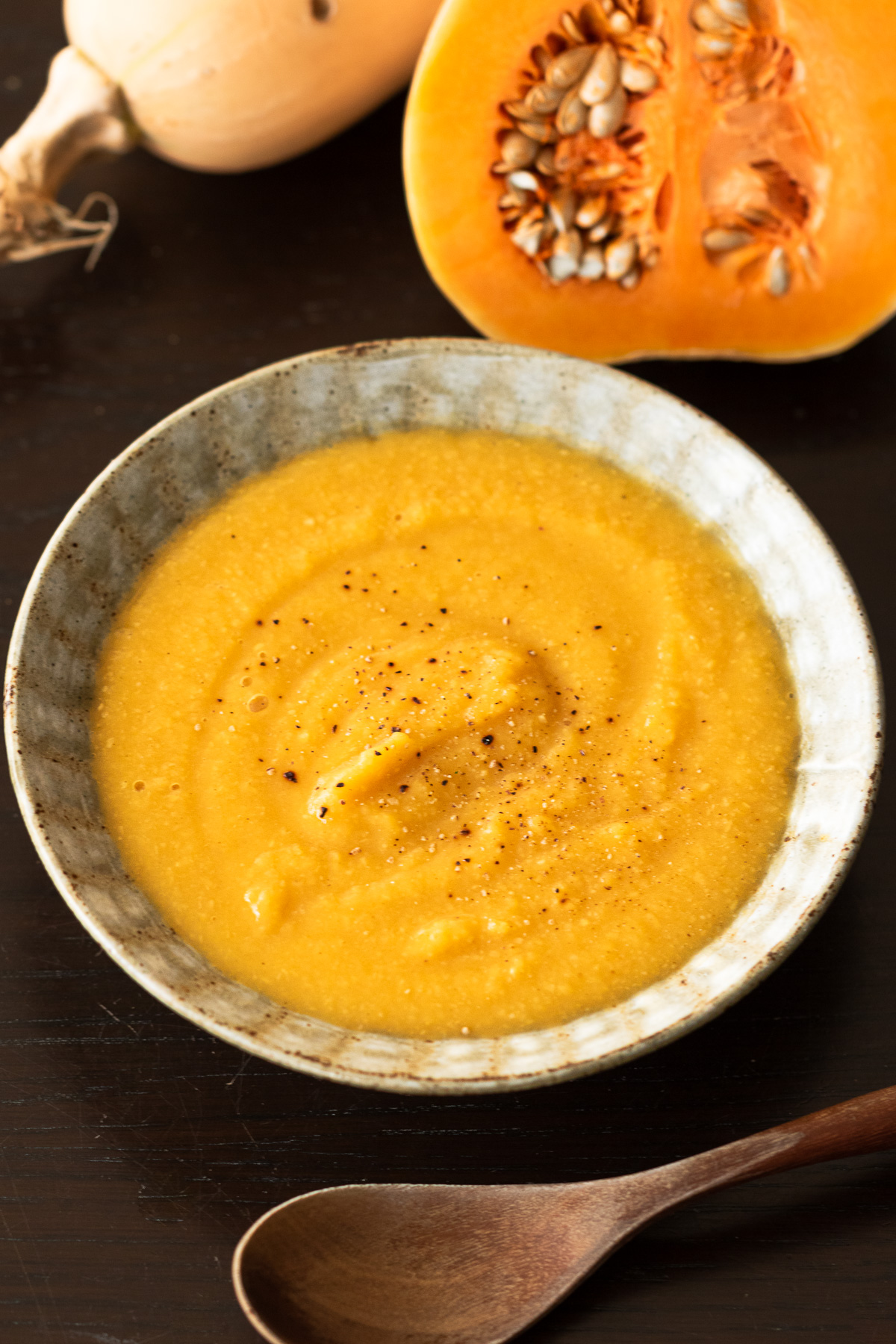 ひよこ豆とバターナッツカボチャのポタージュスープ