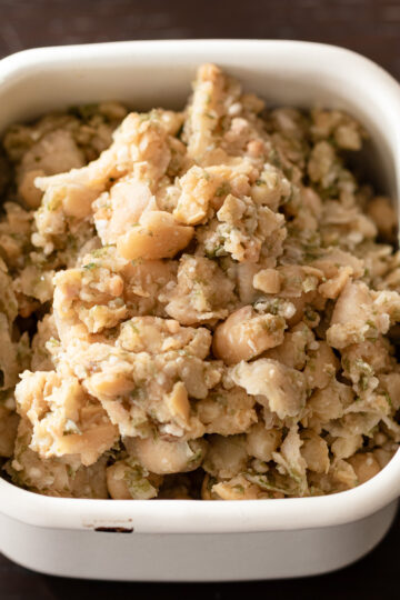 ひよこ豆を使った和風フムス「ヴィーガンツナマヨ」。おにぎり、海苔巻き寿司、サンドイッチの具材に