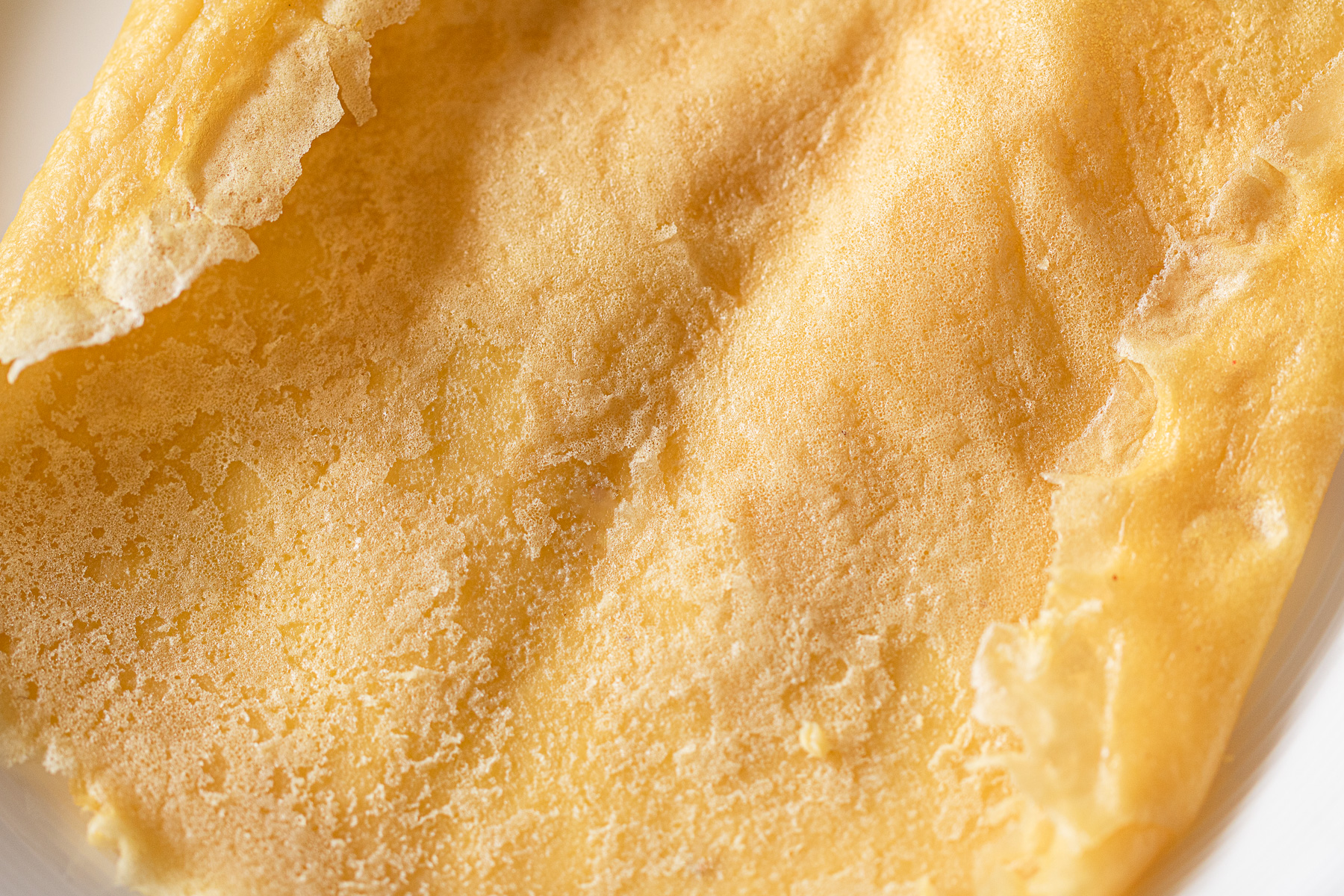 ふわふわした面のヴィーガン薄焼き卵