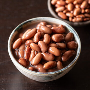 うずら豆の煮方：圧力鍋で仕上げた水煮の完成