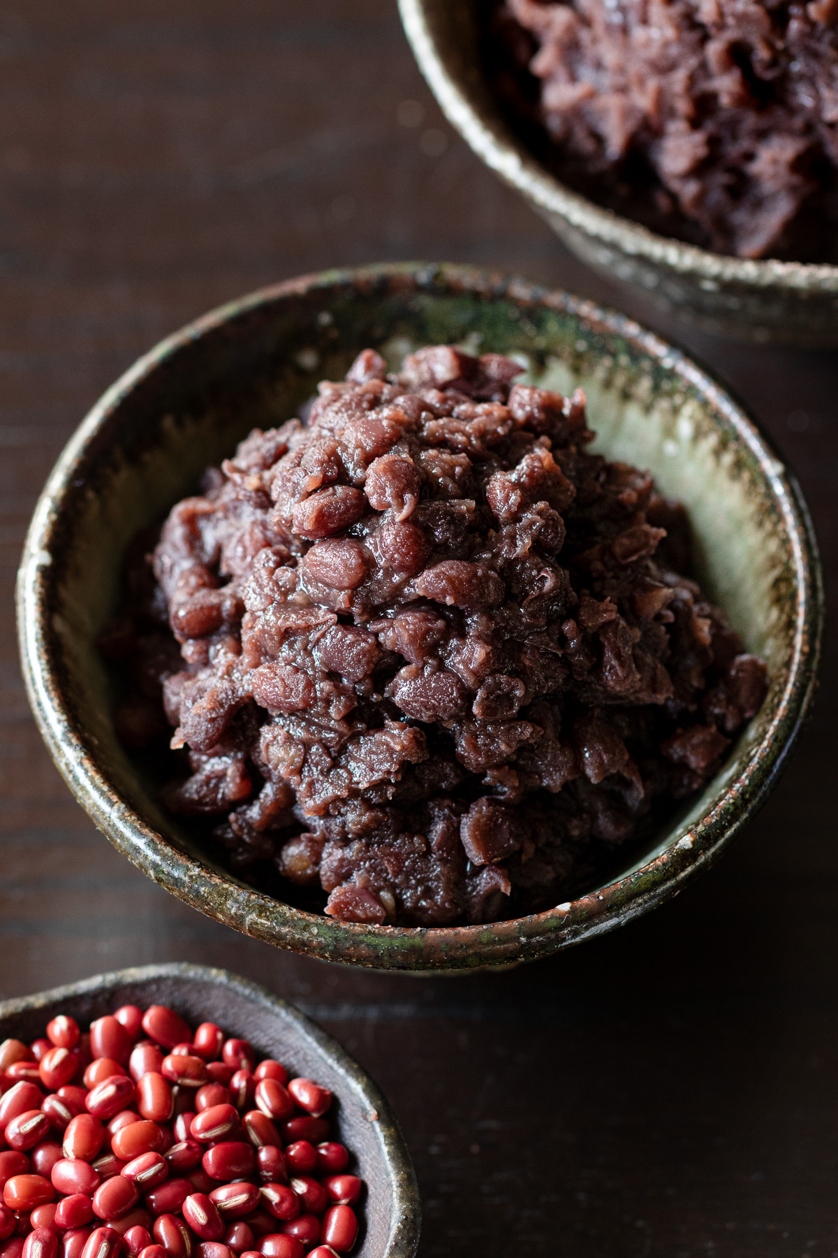 Chunky tsubu-an as a topping for anmitsu or crepes