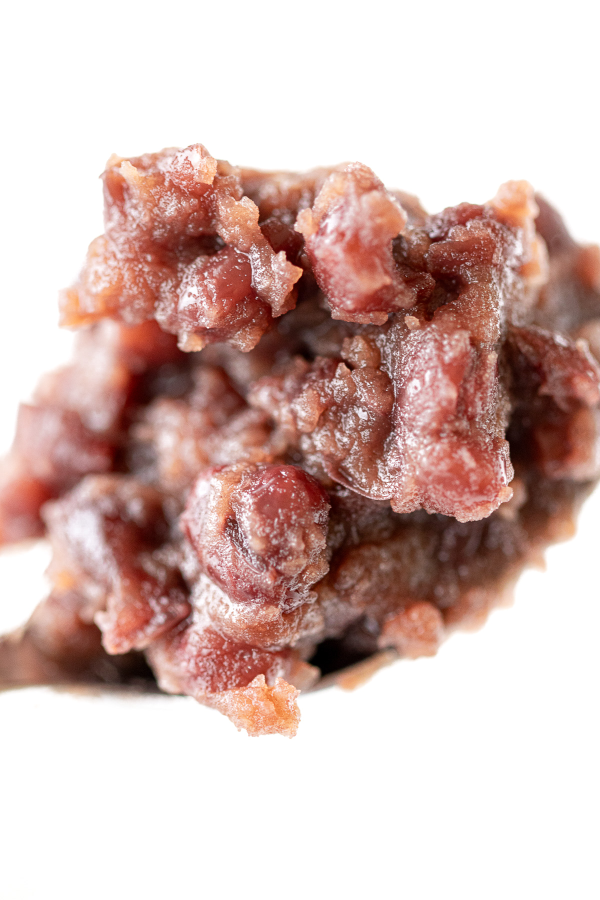 A spoonful of homemade adzuki bean paste