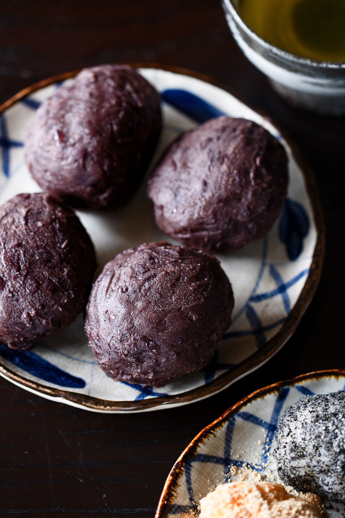 A plate of homemade ohagi ready to serve