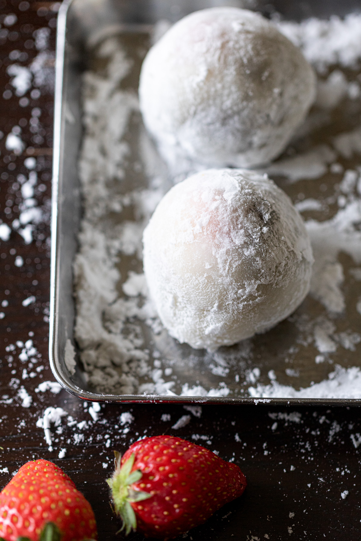 翌日でもモチっとやわかな、まんまるのいちご大福