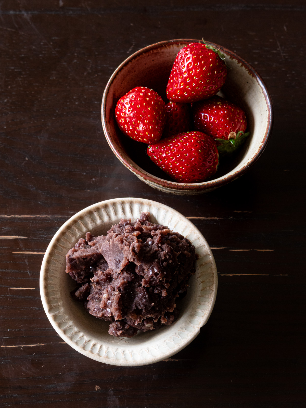 いちご大福の材料｜いちごとつぶあん