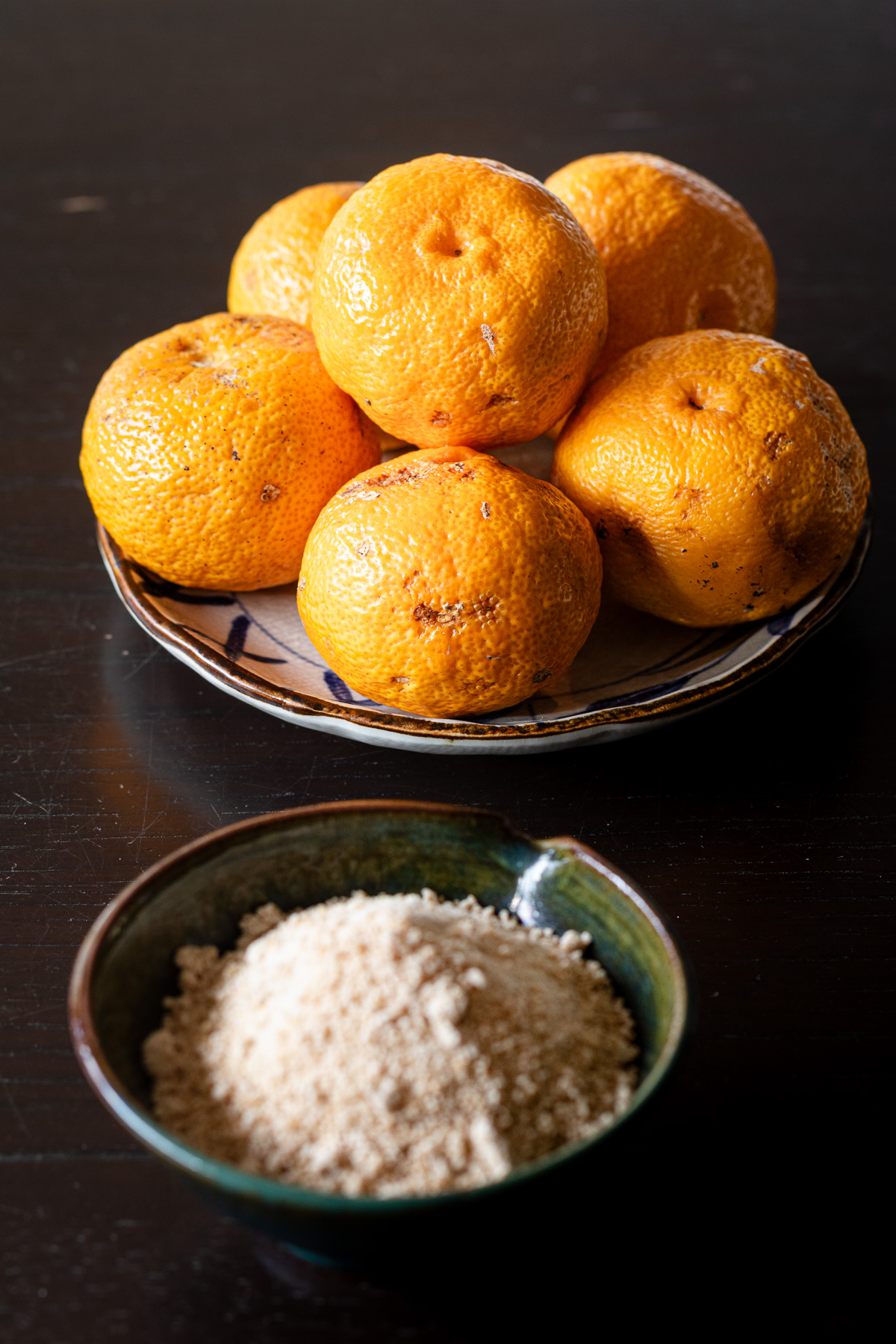 ゆず茶の材料。ゆずと甜菜糖