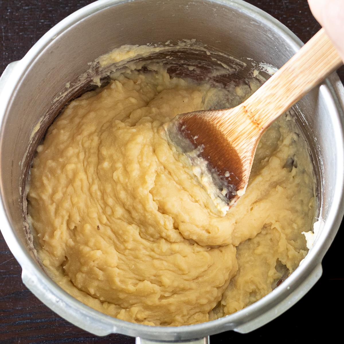 なめらかになったムング豆のペースト