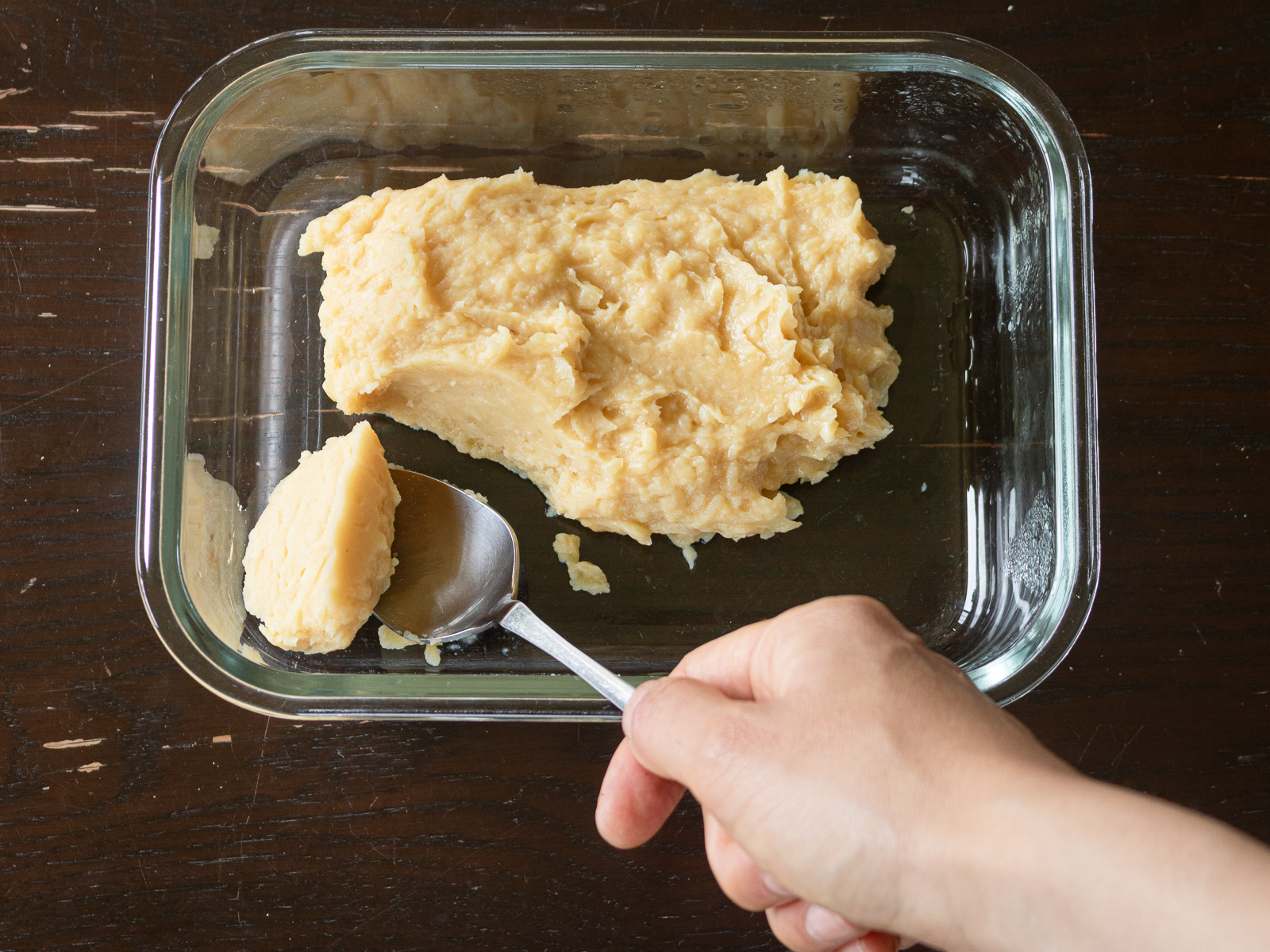 冷蔵庫でしっかり冷えたムング豆マッシュ